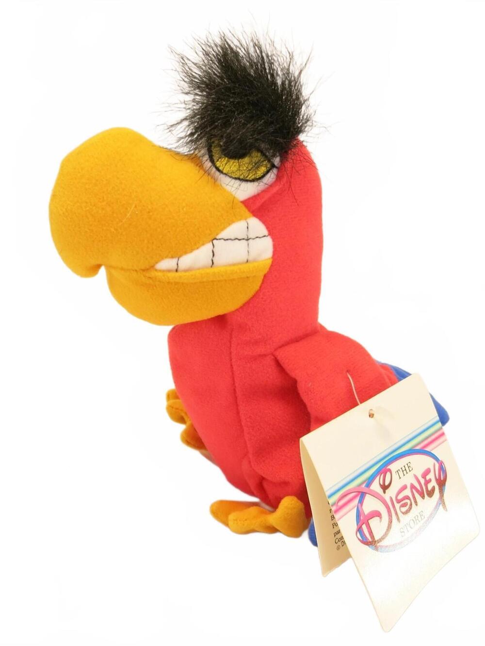 Vintage Iago Bird Aladdin Disney Store & Parks Beanie Tags Bean Bag Plush
